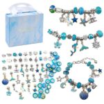 Kit Pulseiras e Berloques DIY em Prata - 64 Peças - vipzio