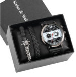 Kit Relógio Suiço Quartz + 2 Pulseiras de Couro Grátis! - vipzio