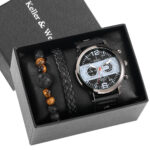 Kit Relógio Suiço Quartz + 2 Pulseiras de Couro Grátis! - vipzio