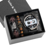 Kit Relógio Suiço Quartz + 2 Pulseiras de Couro Grátis! - vipzio
