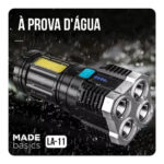Lanterna LED 4 núcleos Super Potente - vipzio