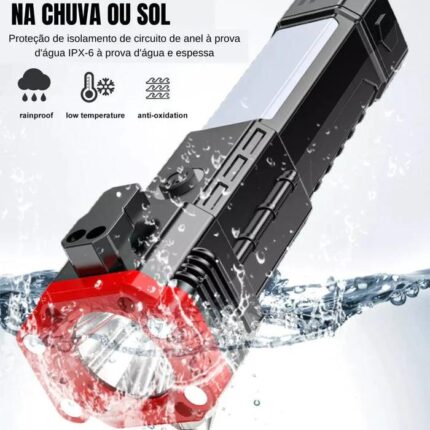 Lanterna Tática Indestrutível 4 em 1 - Ultra Potência - ÚLTIMO DIA NA PROMOÇÃO E FRETE GRÁTIS - vipzio