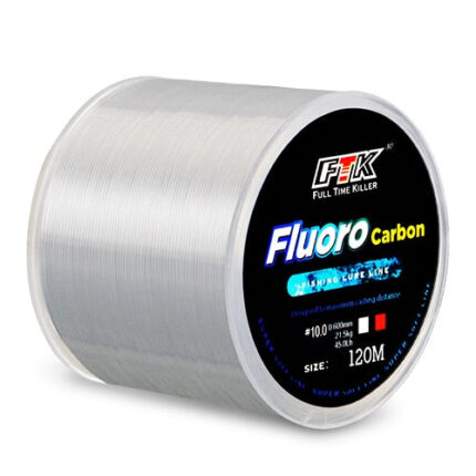 Linha de Pesca Monofilamento FTK Invisível Fluorcarbono 120m - vipzio