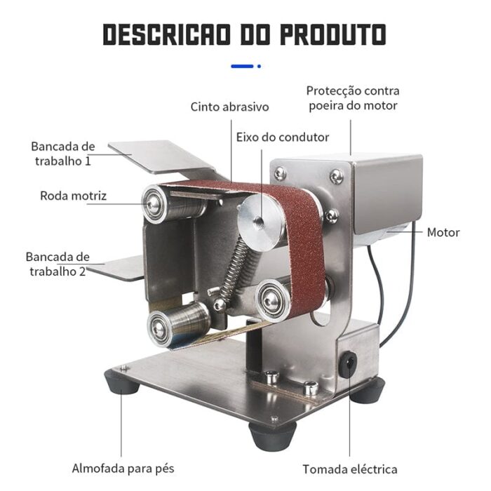 Lixadeira Elétrica Industrial 4 em 1 Turbo [ULTRA POTENTE] - vipzio