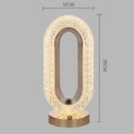 Luminária de Mesa e Abajour Luxuosa Cristal Oval - vipzio