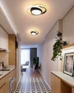 Luminária de Teto Plafon Sobrepor em Led Circular Duplo para Quarto Sala - vipzio