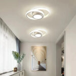Luminária de Teto Plafon Sobrepor em Led Circular Duplo para Quarto Sala - vipzio