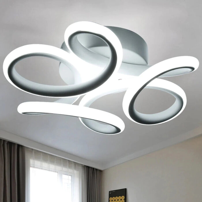 Luminária de Teto Plafon Sobrepor Flower para Quarto Sala (26cm) - vipzio