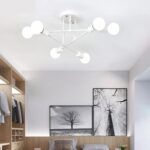 Lustre Luminária de Teto Sputnik Dourado (06 lâmpadas) - vipzio