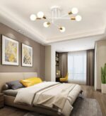 Lustre Luminária de Teto Sputnik Dourado (06 lâmpadas) - vipzio