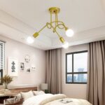Lustre Luminária de Teto Sputnik Entrelaçado (3 e 5 hastes) para Quarto Sala - vipzio