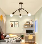 Lustre Luminária de Teto Sputnik Entrelaçado (3 e 5 hastes) para Quarto Sala - vipzio