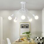 Lustre Luminária de Teto Sputnik Entrelaçado (3 e 5 hastes) para Quarto Sala - vipzio