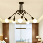 Lustre Luminária de Teto Sputnik Entrelaçado (3 e 5 hastes) para Quarto Sala - vipzio