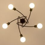 Lustre Luminária de Teto Sputnik Entrelaçado (3 e 5 hastes) para Quarto Sala - vipzio