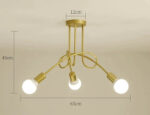 Lustre Luminária de Teto Sputnik Entrelaçado (3 e 5 hastes) para Quarto Sala - vipzio