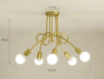 Lustre Luminária de Teto Sputnik Entrelaçado (3 e 5 hastes) para Quarto Sala - vipzio
