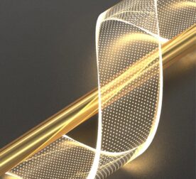 Lustre Pendente de Luxo em Espiral Acrílico - vipzio