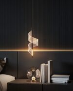 Lustre Pendente de Luxo em Espiral Acrílico - vipzio