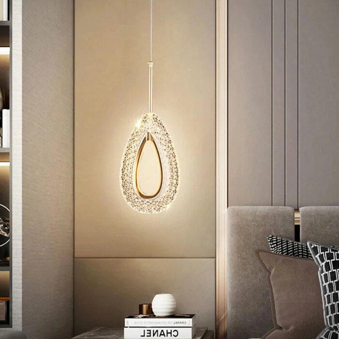 Lustre Pendente de Luxo em Gota Cristal - vipzio