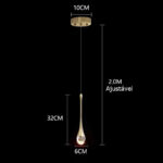 Lustre Pendente de Luxo em Gota Crystals - vipzio