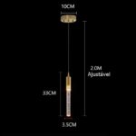 Lustre Pendente de Luxo Helix Crystals - vipzio