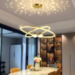 Lustre Pendente Luxuoso Circular Duplo em Led - vipzio