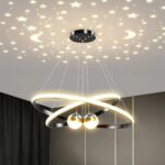 Lustre Pendente Luxuoso Circular Duplo em Led - vipzio