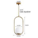 Lustre Pendente Sphere Line Led - vipzio