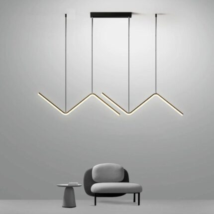 Lustre Pendente Minimalista Wave Line Led - vipzio