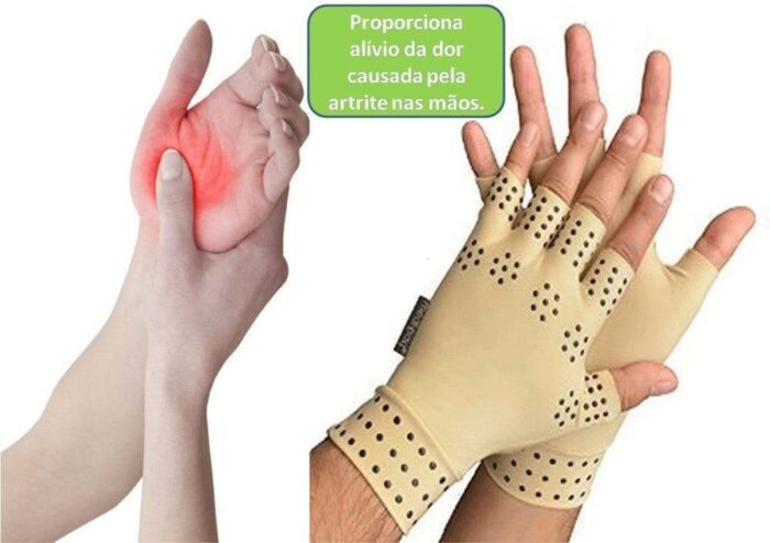 Luva Magnética - Tratamento para Artrite, Tendinite e Reumatoide - vipzio