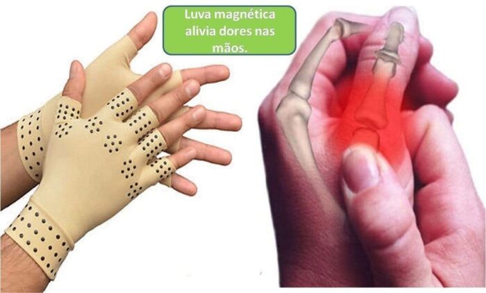 Luva Magnética - Tratamento para Artrite, Tendinite e Reumatoide - vipzio