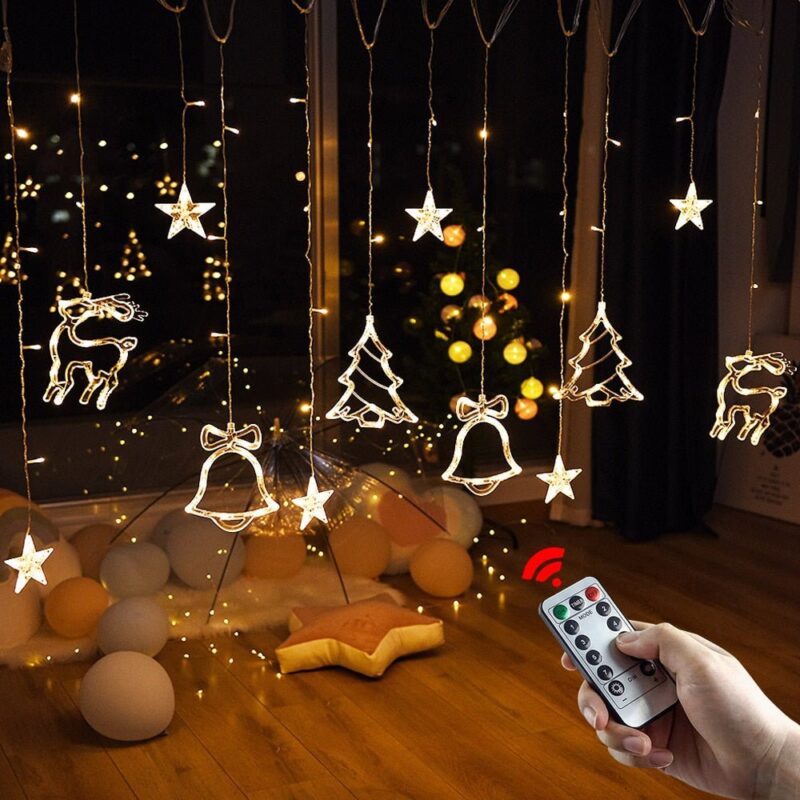 Luzes de Varal Decorativas Natalinas - vipzio