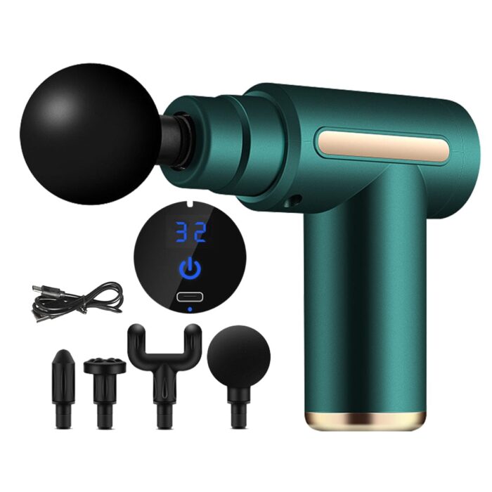 Massageador Elétrico Profissional 4 em 1 - com Display em LCD Massageador Elétrico Profissional 4 em 1 - Display em LCD saúde e beleza 010 Floresca Verde USB tipo C