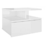 Mesa de Cabeceira Flutuante 1 Gaveta Para Quarto Em Mdf - vipzio
