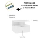 Mesa de Cabeceira Flutuante 1 Gaveta Para Quarto Em Mdf - vipzio