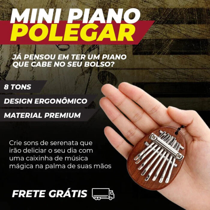 Mini Piano Polegar - Piano de Madeira poelegar - vipzio