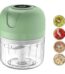 Mini Processador Elétrico de Alimentos Portátil com 3 lâminas de aço inox USB 250 ml Bivolt - vipzio
