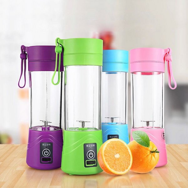 Mini Liquidificador Portátil 6 Lâminas Juice Cup - Shake Vitaminas Usb Academia - ACHATUDOSTORE