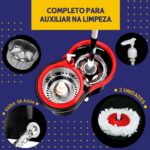 Mop Giratório Com Cesto Em Inox C/2 Refil e Dispense Para Sabão - vipzio