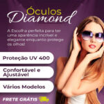 Óculos Diamond - Óculos de Sol Hexagonal Feminino Polarizado com Proteção UV - vipzio