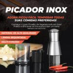 Picador Inox de Vegetais - Picador de alho, cebola, pimenta etc - vipzio