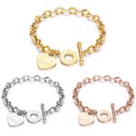 Pulseira Coração feita em Aço Inoxidável - vipzio