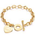 Pulseira Coração feita em Aço Inoxidável - vipzio