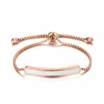Pulseira Vogue Esmaltada Ajustável em Aço Inoxidável - vipzio