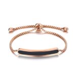Pulseira Vogue Esmaltada Ajustável em Aço Inoxidável - vipzio