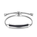 Pulseira Vogue Esmaltada Ajustável em Aço Inoxidável - vipzio