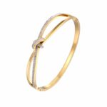 Pulseira Dubai Cravejada com Zircônia banhada a Ouro 18K em Aço Inoxidável - vipzio