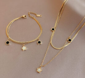 Conjunto Estrelas Esmaltado em Aço Inoxidável - vipzio