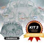 Rede Pesca PRO - Rede de Pesca Prática 4, 6 e 8 buracos - vipzio